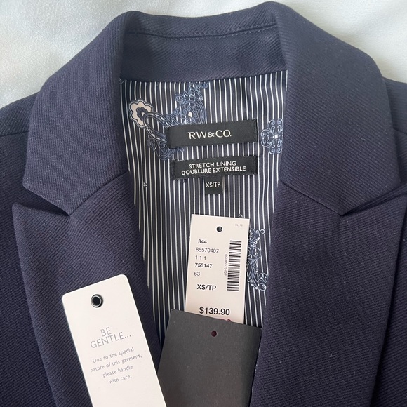 RW&CO Navy Blue Blazer XS - Picture 2 of 5